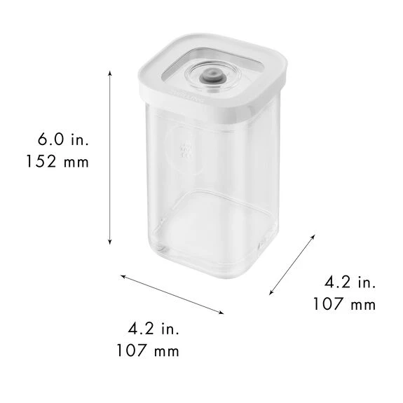 Контейнер пластиковый ZWILLING Cube для вакуумного хранения, прозрачный, 2S, 825 мл