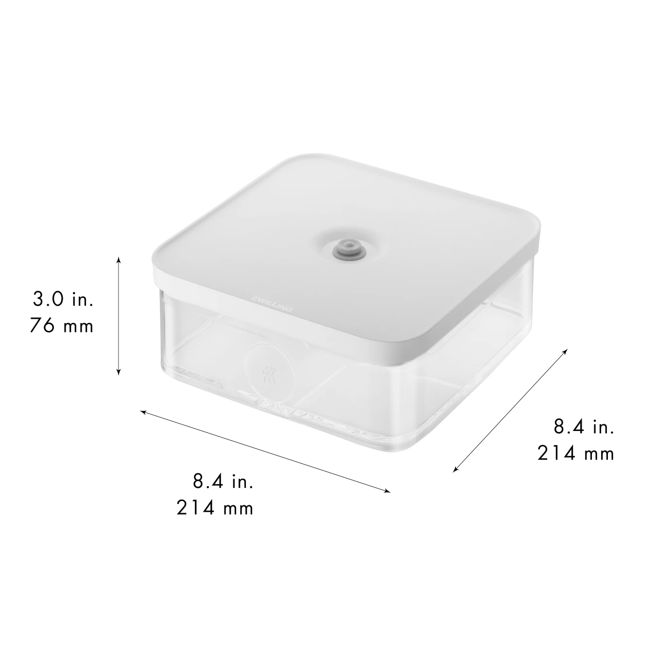 Контейнер пластиковый ZWILLING Cube для вакуумного хранения, прозрачный, L, 1,6 л