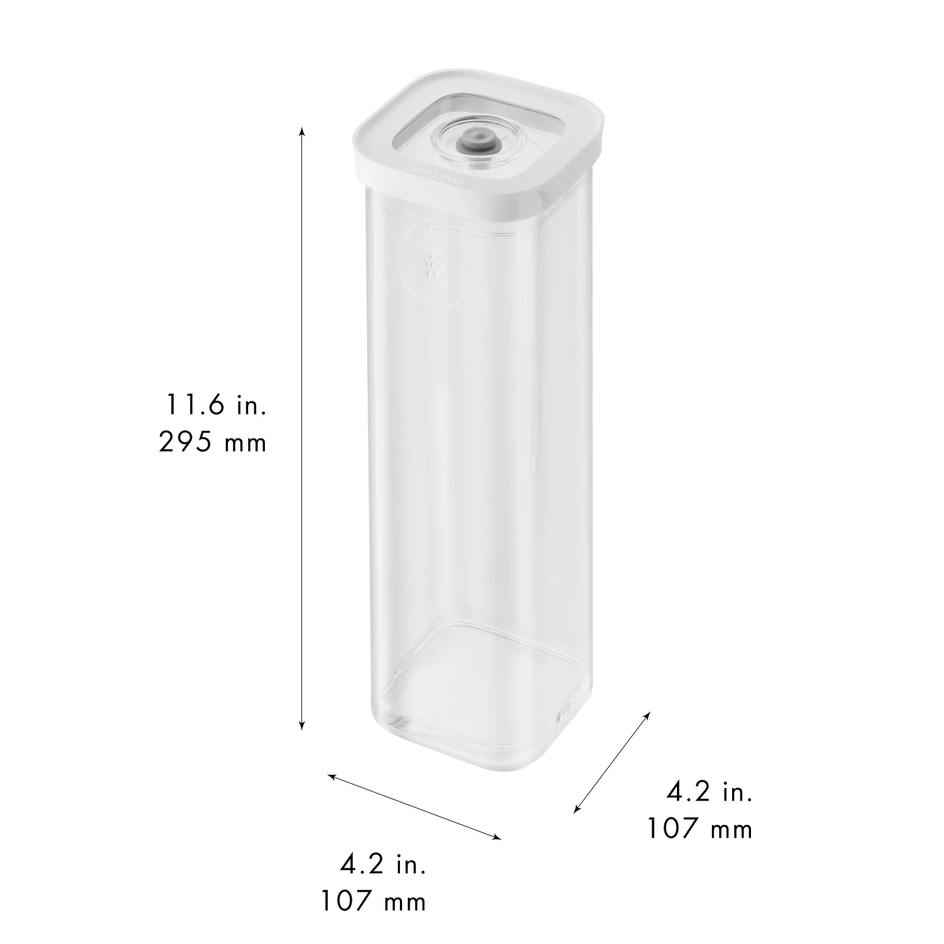 Контейнер пластиковый ZWILLING Cube для вакуумного хранения, прозрачный, 4S, 1,7 л